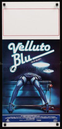 8w637 BLUE VELVET Italian locandina '86 directed by David Lynch, best gruesome art by Sciotti!