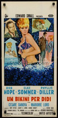8w640 BOY DID I GET A WRONG NUMBER Italian locandina '66 Avelli art of Bob Hope & sexy Elke Sommer!