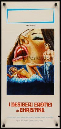 8w647 CHRISTINE PRINCESS OF EROTICISM Italian locandina '73 Alice Arno, super-sexy artwork!