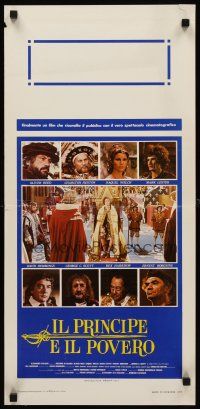 8w658 CROSSED SWORDS Italian locandina '77 Prince & the Pauper with sexy Raquel Welch added!