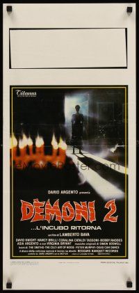 8w663 DEMONS 2 Italian locandina '87 Dario Argento, Lamberto Bava directed, horror art!