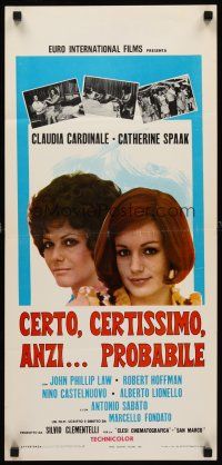 8w666 DIARY OF A TELEPHONE OPERATOR Italian locandina '69 sexy Claudia Cardinale & Catherine Spaak