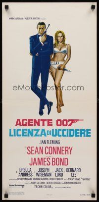 8w672 DR. NO Italian locandina R70s Sean Connery as spy James Bond 007 w/sexy Ursula Andress!