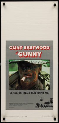 8w690 HEARTBREAK RIDGE Italian locandina '87 Clint Eastwood all decked out in camoflauge w/cigar!