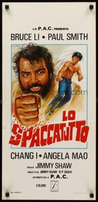 8w749 RETURN OF THE TIGER Italian locandina '79 kung fu artwork of Bruce Li by Studio E2!