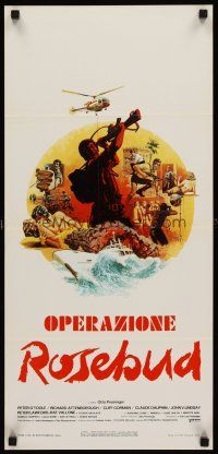 8w752 ROSEBUD Italian locandina '75 Otto Preminger, Peter O'Toole, Richard Attenborough!