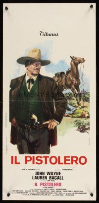 8w758 SHOOTIST Italian locandina '76 different Averardo Ciriello artwork of cowboy John Wayne!