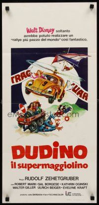 8w770 SUPERBUG, THE CRAZIEST CAR IN THE WORLD Italian locandina '77 art of Beetle helicopter!