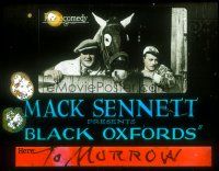 8x044 BLACK OXFORDS glass slide '24 Mack Sennett, great close up of Andy Clyde with race horse!