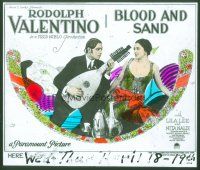 8x047 BLOOD & SAND glass slide '22 matador Rudolph Valentino serenades pretty Lila Lee!