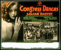 8x055 CONGRESS DANCES glass slide '32 sexy new international screen sensation Lilian Harvey!