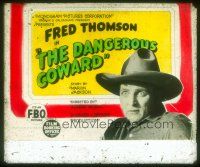 8x057 DANGEROUS COWARD glass slide '24 Fred Thomson is a boxer who quits when he cripples opponent!