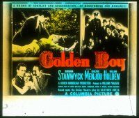 8x073 GOLDEN BOY glass slide '39 William Holden's debut movie, boxing classic, Barbara Stanwyck