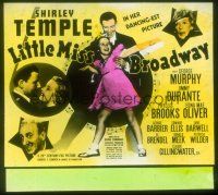 8x095 LITTLE MISS BROADWAY glass slide '38 cute Shirley Temple dancing with George Murphy!