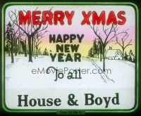 8x026 MERRY XMAS glass slide '20s Merry Christmas and a Happy New Year to all!