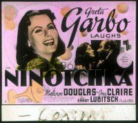 8x113 NINOTCHKA glass slide '39 pretty Greta Garbo, Melvyn Douglas, directed by Ernst Lubitsch!