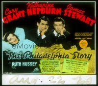 8x119 PHILADELPHIA STORY style T glass slide '40 Katharine Hepburn, Cary Grant, James Stewart!