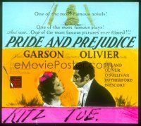8x121 PRIDE & PREJUDICE glass slide '40 Laurence Olivier & Greer Garson, from Jane Austen's novel!