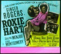8x129 ROXIE HART style B glass slide '42 full-length sexy criminal Ginger Rogers from Chicago!
