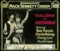 8x132 SALOME VS. SHENANDOAH glass slide '19 sexy Phyllis Haver in harem girl outfit!