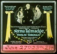 8x141 SMILIN' THROUGH glass slide '22 beautiful Norma Talmadge in a dual role!