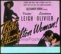 8x145 THAT HAMILTON WOMAN glass slide '41 Vivien Leigh, Laurence Olivier, Alexander Korda