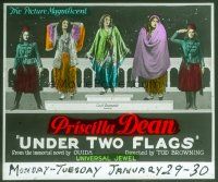 8x160 UNDER TWO FLAGS glass slide '22 great image of Priscilla Dean, directed by Tod Browning