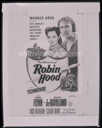 8x288 ADVENTURES OF ROBIN HOOD 8x10 negative R48 Errol Flynn as Robin Hood, Olivia De Havilland