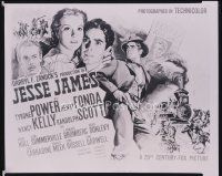 8x295 JESSE JAMES 8x10 negative '39 art of outlaws Tyrone Power & Henry Fonda from the half-sheet!