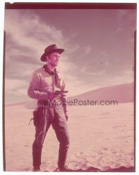 8x259 ALONG THE GREAT DIVIDE 4x5 transparency '51 full-length image of Kirk Douglas with gun!