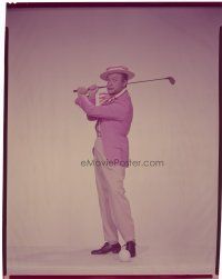 8x224 BOB HOPE 8x10 transparency '60s wacky portrait about to hit giant golf ball with club!