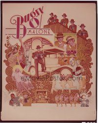8x225 BUGSY MALONE 8x10 transparency '76 cool poster art of juvenile gangsters by C. Moll!