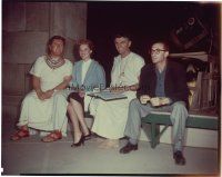 8x227 EGYPTIAN 8x10 transparency '54 great candid image of cast members on the set!