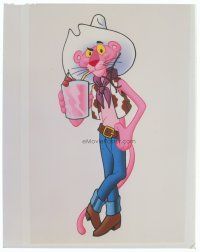 8x235 PINK PANTHER 8x10 transparency '80s full-length in cowboy outfit with drink in hand!