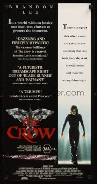 8y174 CROW Aust daybill '94 Brandon Lee's final movie, believe in angels, cool image!