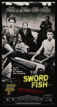 8y195 SWORDFISH Aust daybill '01 John Travolta, Hugh Jackman, Don Cheadle, super-sexy Halle Berry!