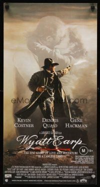 8y201 WYATT EARP Aust daybill '94 Kevin Costner, Dennis Quaid, Gene Hackman, Michael Madsen
