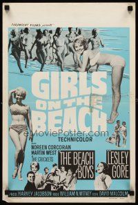 8y732 GIRLS ON THE BEACH Belgian '65 Lesley Gore, LOTS of sexy babes in bikinis & The Beach Boys!