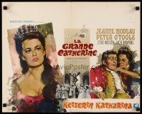 8y735 GREAT CATHERINE Belgian '68 Ray art of Peter O'Toole & sexy Jeanne Moreau!