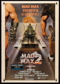 8y023 MAD MAX 2: THE ROAD WARRIOR Brazilian '81 Mel Gibson returns as Mad Max, art by Obrero!