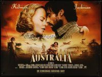 8y549 AUSTRALIA advance DS British quad '08 romantic close-up of Hugh Jackman & Nicole Kidman!