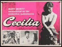 8y569 CECILIA British quad '80s image of sexy topless Mary Monty in the title role!