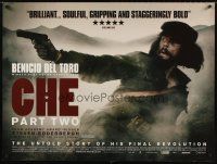 8y570 CHE: PART TWO DS British quad '08 great action image of Benicio Del Toro in title role!