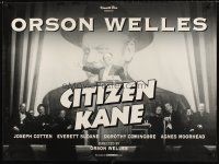 8y575 CITIZEN KANE b&w style British quad R90s Orson Welles as Charles Foster Kane giving speech!