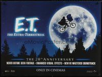 8y584 E.T. THE EXTRA TERRESTRIAL teaser DS British quad R02 Spielberg, best bike over moon image!