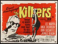 8y616 KILLERS British quad '64 Don Siegel, Hemingway, Lee Marvin, sexy full-length Angie Dickinson!