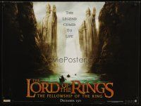 8y627 LORD OF THE RINGS: THE FELLOWSHIP OF THE RING teaser British quad '01 Tolkien, Peter Jackson!