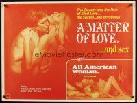 8y634 MATTER OF LOVE/ALL AMERICAN WOMAN British quad '70s sexy double-bill!