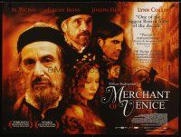 8y635 MERCHANT OF VENICE British quad '04 Al Pacino, Jeremy Irons, Joseph Fiennes