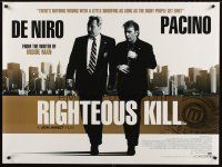8y660 RIGHTEOUS KILL DS British quad '08 cool image of Robert Deniro & Al Pacino!